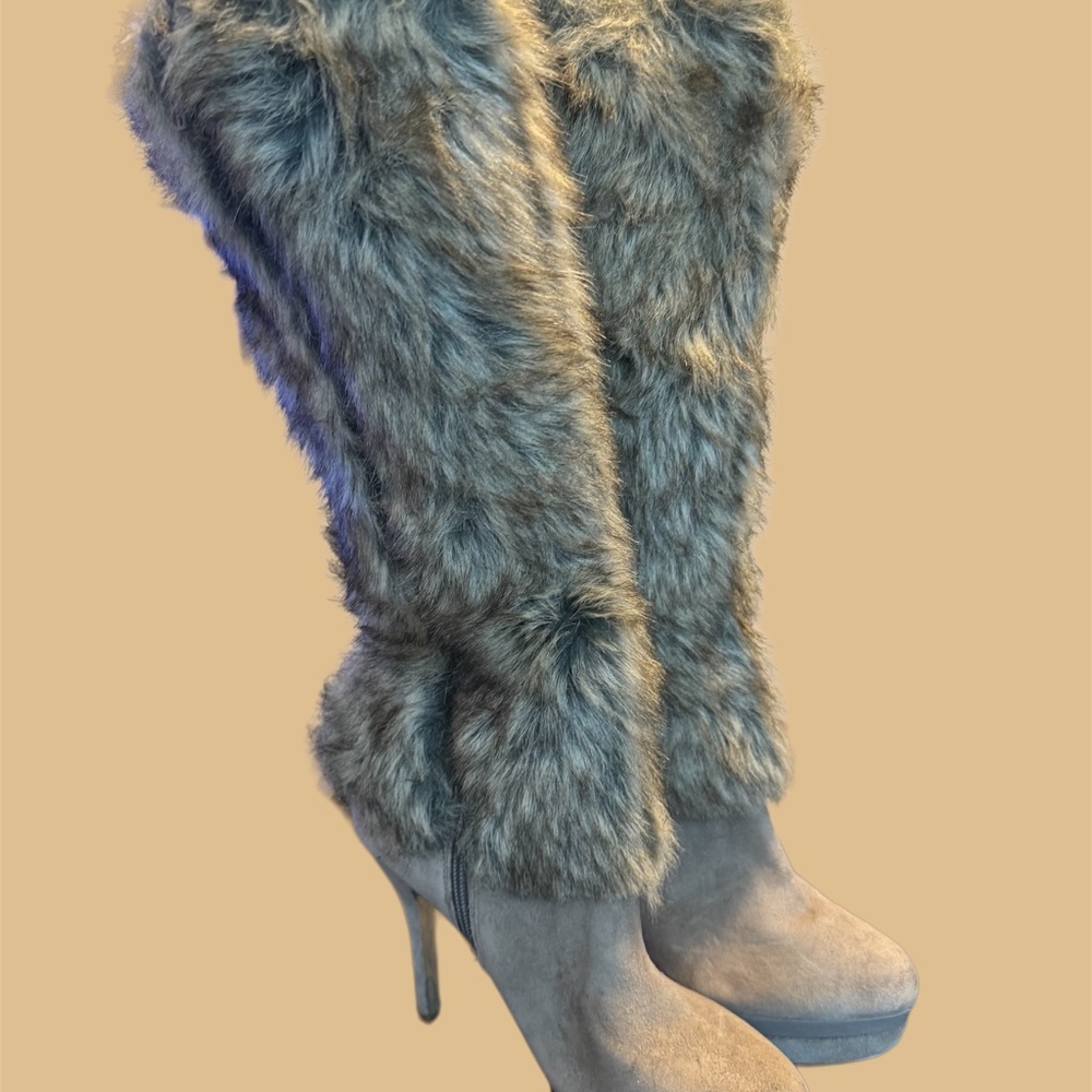 Fergie Faux Fur Platform Boots